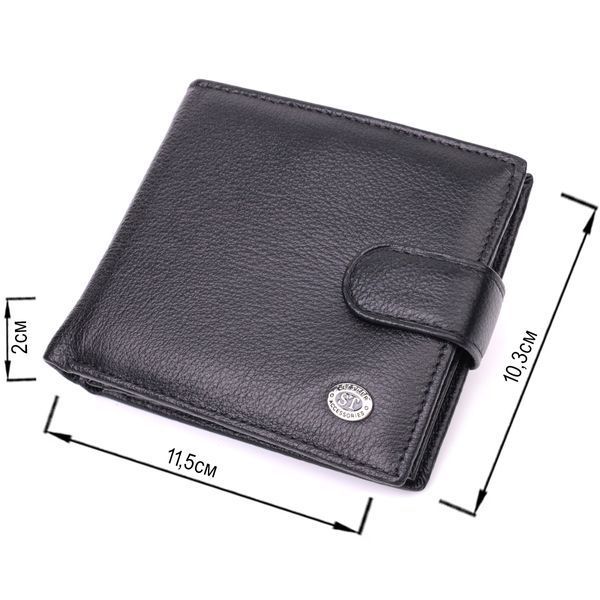 Чоловічий трендовий гаманець із натуральної шкіри ST Leather 22553 Чорний 22553 фото
