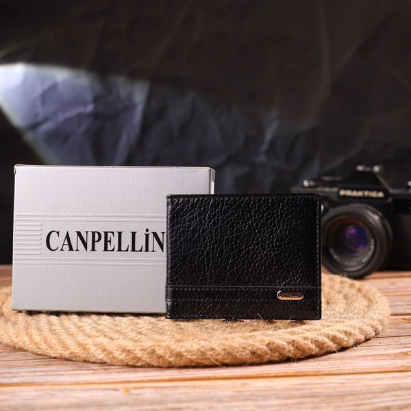 Практичный зажим из натуральной зернистой кожи CANPELLINI 21518 Черный 21518 фото