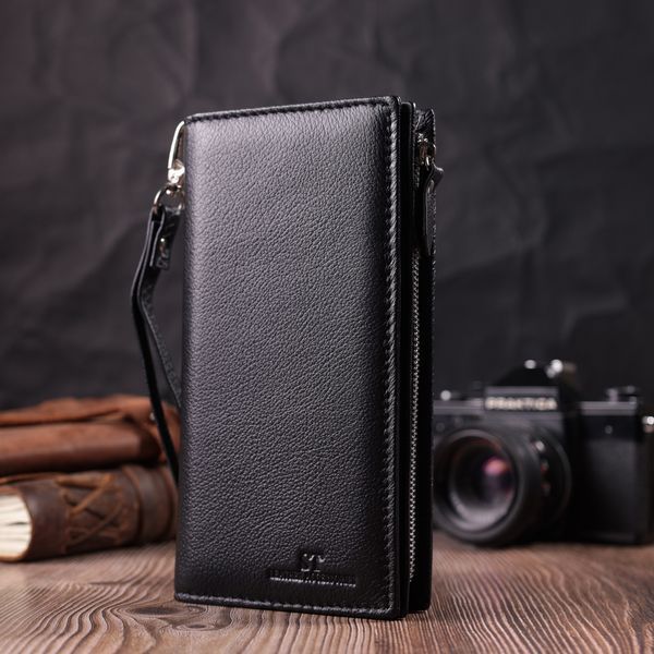 Вертикальний гаманець-клатч унісекс із натуральної шкіри ST Leather 22532 Чорний 22532 фото