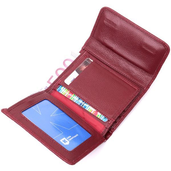 Кожаный женский кошелек с монетницей ST Leather 19480 Бордовый 19480 фото