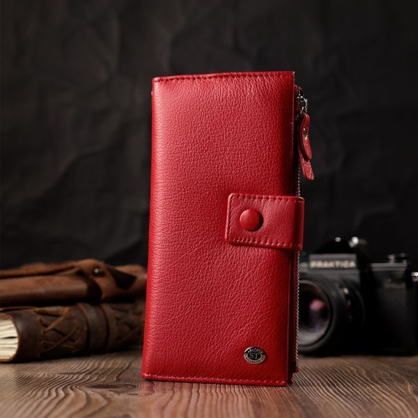 Жіночий вертикальний гаманець з натуральної шкіри ST Leather 22536 Червоний 22536 фото