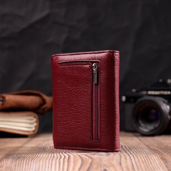 Кожаный женский кошелек с монетницей ST Leather 19480 Бордовый 19480 фото