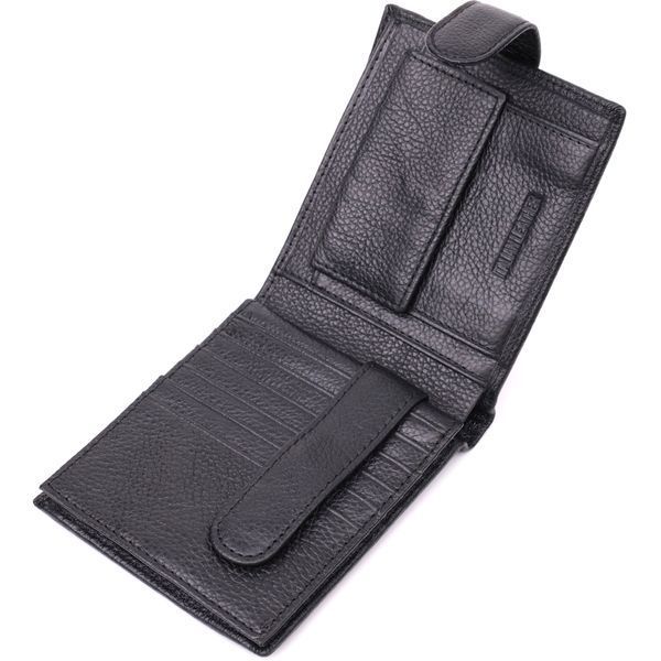 Чоловічий трендовий гаманець із натуральної шкіри ST Leather 22553 Чорний 22553 фото
