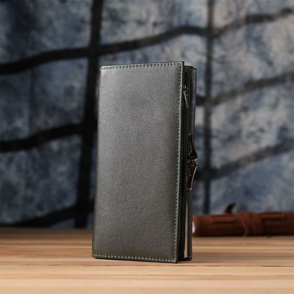 Вместительный женский кошелек на магнитах из натуральной кожи ST Leather 23115 Зеленый 23115 фото