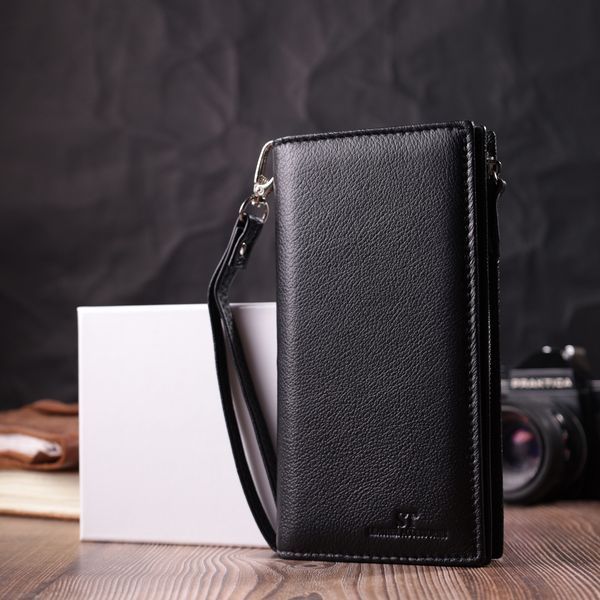 Вертикальний гаманець-клатч унісекс із натуральної шкіри ST Leather 22532 Чорний 22532 фото