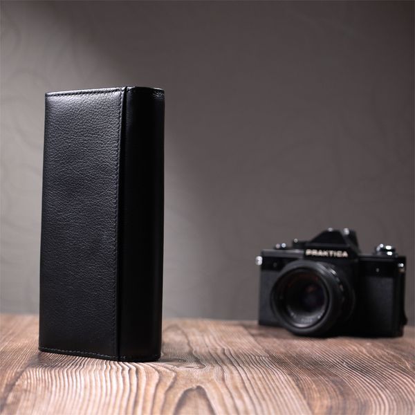 Жіночий шкіряний гаманець для карток купюр та монет ST Leather 22696 Чорний 22696 фото