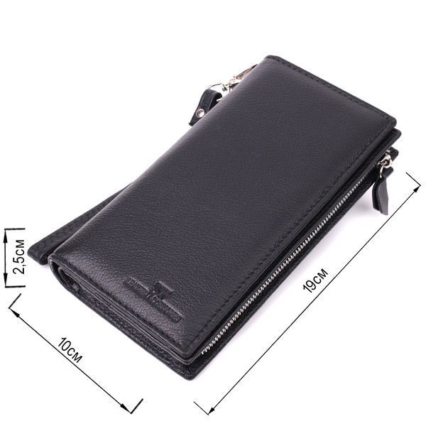 Вертикальний гаманець-клатч унісекс із натуральної шкіри ST Leather 22532 Чорний 22532 фото