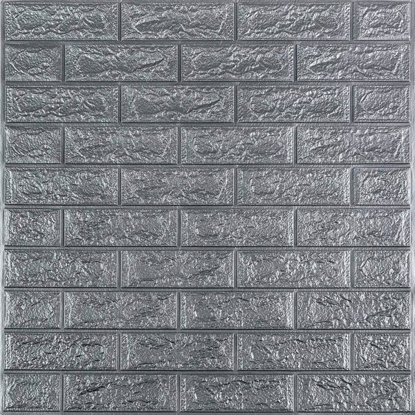 R017-2 Панель стеновая в рулоне 3D 700х3080х2мм Серый Кирпич (D) SW-00002535 SW-00002535 фото