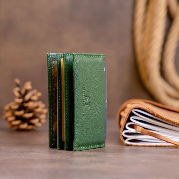 Візитниця-книжка ST Leather 19215 Зелена 19215 фото
