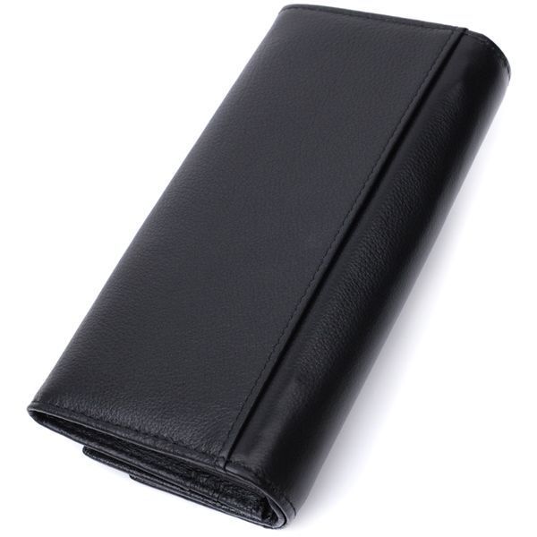 Жіночий шкіряний гаманець для карток купюр та монет ST Leather 22696 Чорний 22696 фото