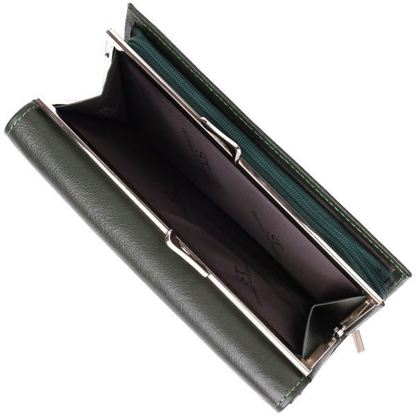 Вместительный женский кошелек на магнитах из натуральной кожи ST Leather 23115 Зеленый 23115 фото