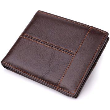 Горизонтальный стильный кошелек из натуральной кожи Vintage 22888 Коричневый 22888 фото