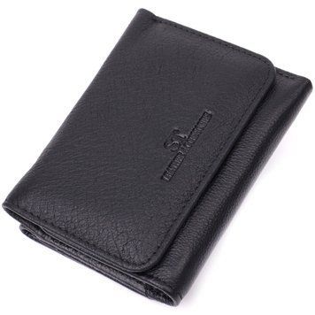 Шкіряний лаконічний гаманець для жінок ST Leather 22506 Чорний 22506 фото