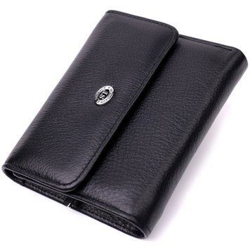 Симпатичний жіночий гаманець із монетницею з натуральної шкіри ST Leather 19481 Чорний 19481 фото