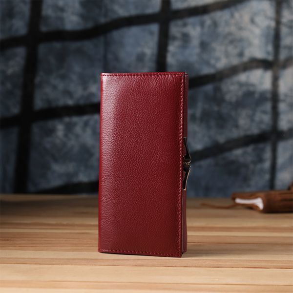 Елегантний гаманець для жінок з монетницею із натуральної шкіри ST Leather 23107 Бордовий 23107 фото