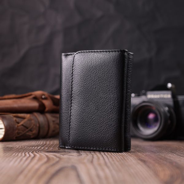 Кожаный лаконичный кошелек для женщин ST Leather 22506 Черный 22506 фото