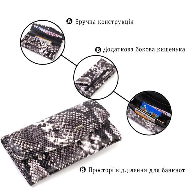 Женский кожаный кошелек для карт купюр и монет CANPELLINI 21692 Разноцветный 21692 фото