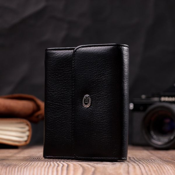 Симпатичний жіночий гаманець із монетницею з натуральної шкіри ST Leather 19481 Чорний 19481 фото