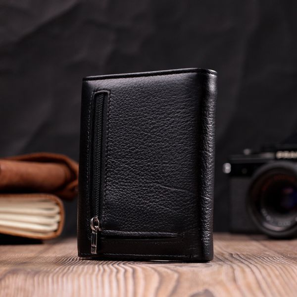 Симпатичний жіночий гаманець із монетницею з натуральної шкіри ST Leather 19481 Чорний 19481 фото