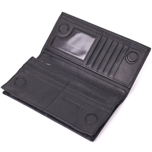 Женский вертикальный кошелек на магнитах из натуральной кожи ST Leather 22538 Черный 22538 фото