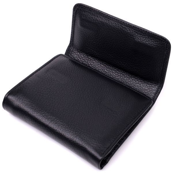 Симпатичний жіночий гаманець із монетницею з натуральної шкіри ST Leather 19481 Чорний 19481 фото