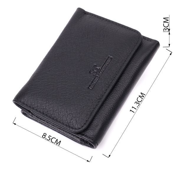 Кожаный лаконичный кошелек для женщин ST Leather 22506 Черный 22506 фото