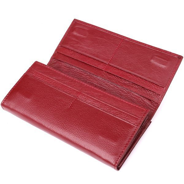 Елегантний гаманець для жінок з монетницею із натуральної шкіри ST Leather 23107 Бордовий 23107 фото