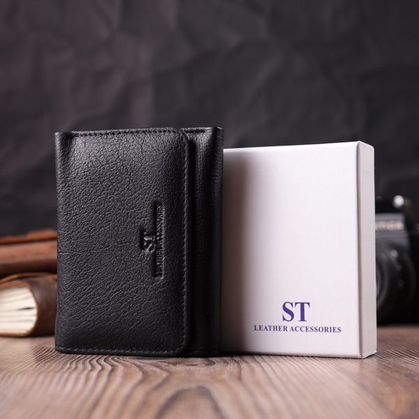 Кожаный лаконичный кошелек для женщин ST Leather 22506 Черный 22506 фото