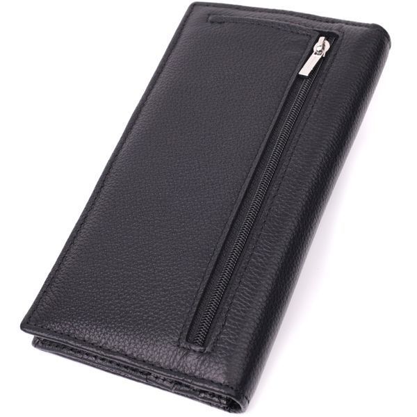 Женский вертикальный кошелек на магнитах из натуральной кожи ST Leather 22538 Черный 22538 фото