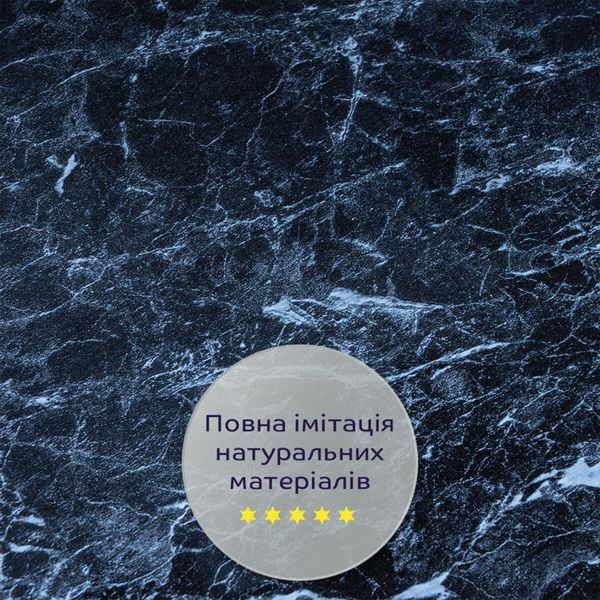 Декоративна ПВХ плита 600х600х3мм Чорний мармур (S) SW-00001625 SW-00001625 фото