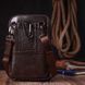 Компактная мужская сумка на пояс из натуральной кожи Vintage 22141 Коричневый 22141 фото 7