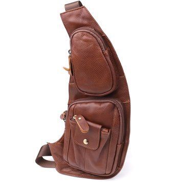 Мужская сумка с большим количеством карманов из натуральной кожи Vintage 22963 Коричневый 22963 фото