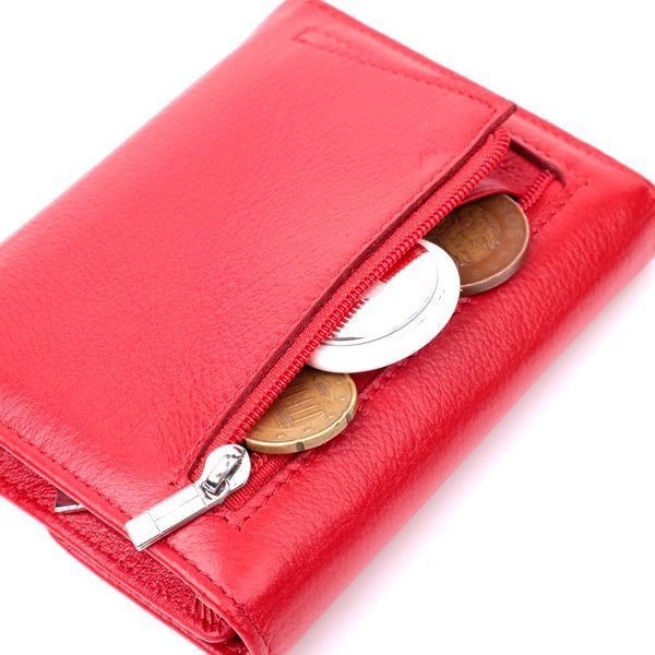 Яскравий жіночий гаманець із монетницею із натуральної шкіри ST Leather 19482 Червоний 19482 фото
