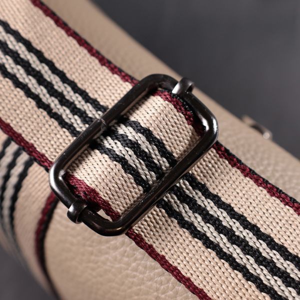 Уникальная сумка для женщин с акцентом посередине из натуральной кожи Vintage 22360 Бежевая 22360 фото