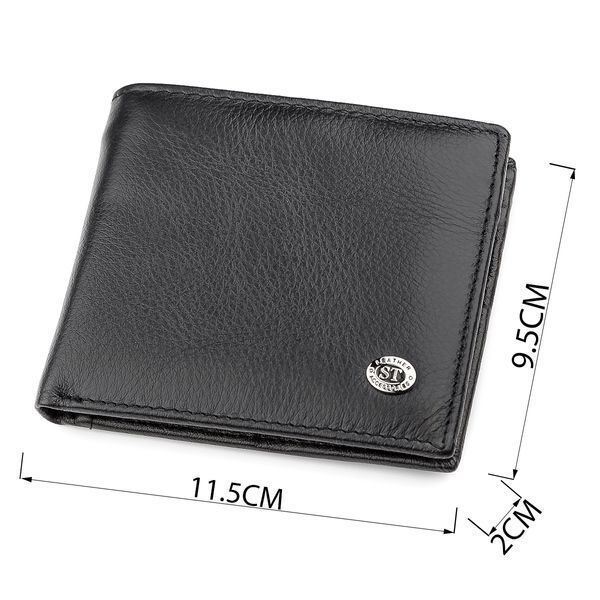 Чоловічий купюрник ST Leather 18305 (ST159) шкіряний Чорний 18305 фото