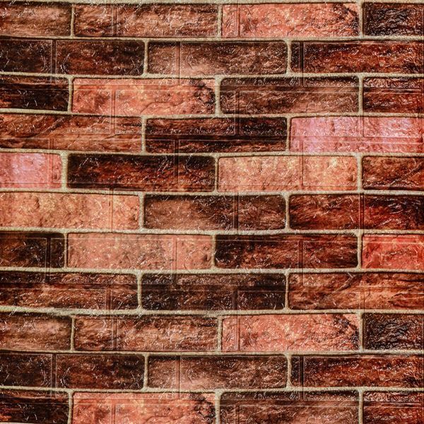 R179-2-3 Панель стінова у рулоні 3D 700мм*3,08м*2мм BROWN (цегла) (D) SW-00002537 SW-00002537 фото