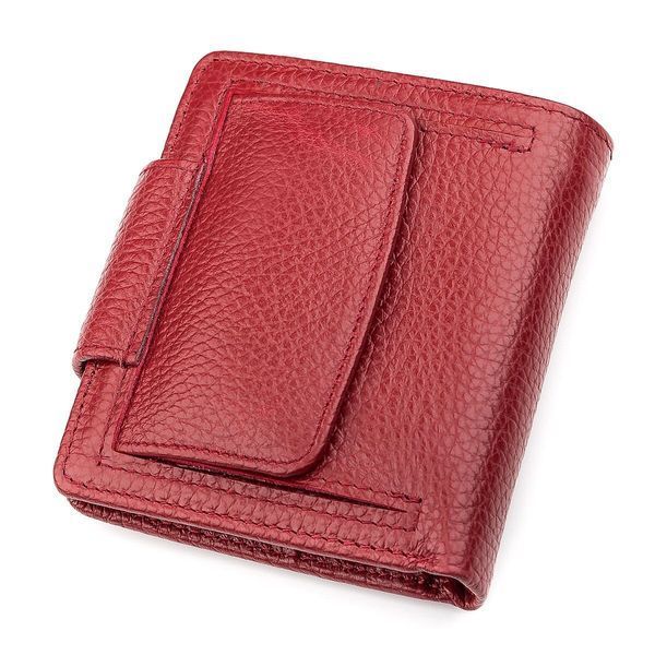 Женский кожаный кошелек для карт купюр и монет ST Leather 18499 Красный 18499 фото
