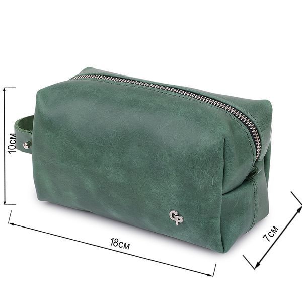 Кожаная косметичка унисекс GRANDE PELLE 11572 Зеленый 11572 фото