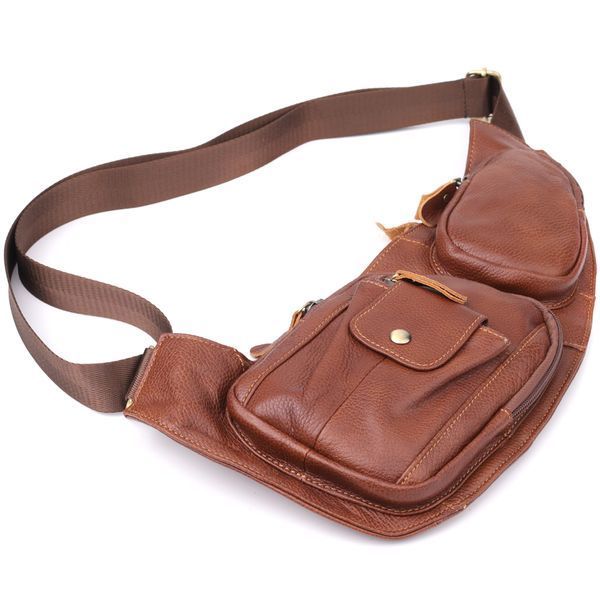 Мужская сумка с большим количеством карманов из натуральной кожи Vintage 22963 Коричневый 22963 фото