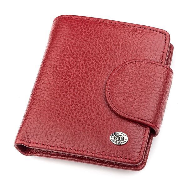 Женский кожаный кошелек для карт купюр и монет ST Leather 18499 Красный 18499 фото