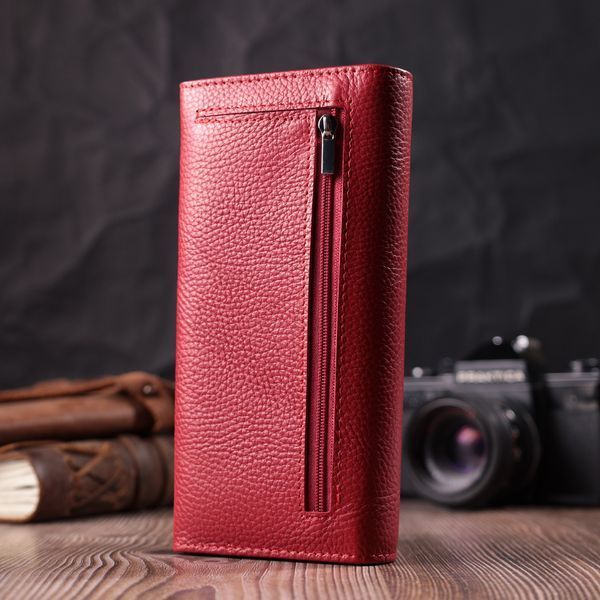 Яркий женский кошелек горизонтального формата из натуральной кожи ST Leather 22514 Красный 22514 фото