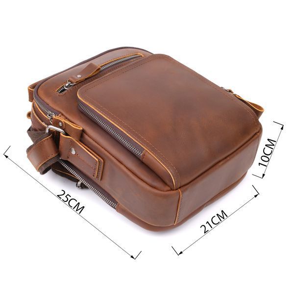 Чоловіча ділова сумка з ручкою для перенесення в руці з натуральної шкіри Vintage 23033 Коричневий 23033 фото