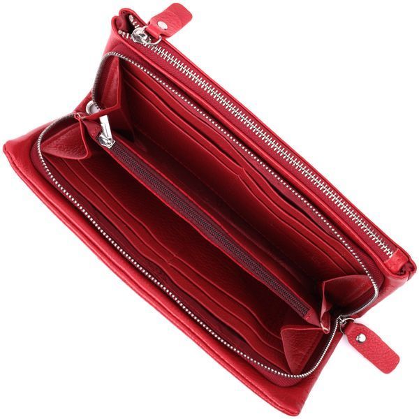 Кошелек-клатч для женщин с двумя молниями из натуральной кожи ST Leather 22526 Красный 22526 фото