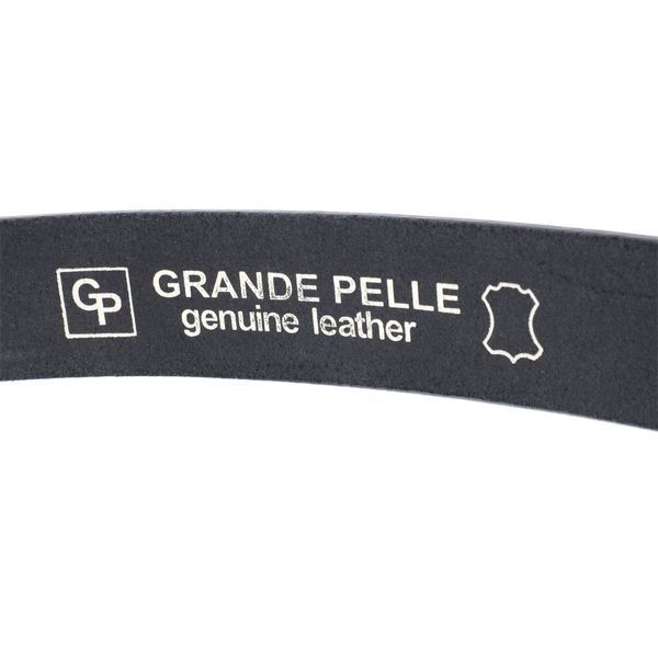 Качественный пояс под брюки для мужчин из натуральной кожи GRANDE PELLE 11689 Черный 11689 фото