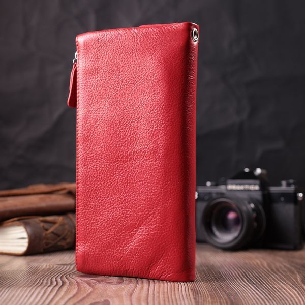 Кошелек-клатч для женщин с двумя молниями из натуральной кожи ST Leather 22526 Красный 22526 фото