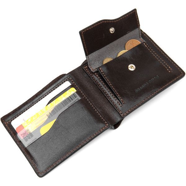 Портмоне из натуральной кожи для мужчин GRANDE PELLE 11463 Коричневый 11463 фото