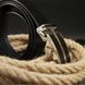 Ремень мужской с автоматической пряжкой и черными вставками Vintage 20281 Черный 20281 фото 8