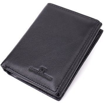 Вертикальный кошелек для стильных мужчин из натуральной кожи ST Leather 22464 Черный 22464 фото