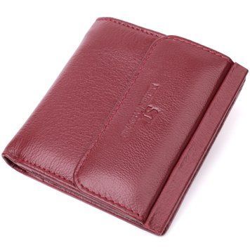Небольшой женский кошелек с монетницей снаружи из натуральной кожи ST Leather 22544 Бордовый 22544 фото