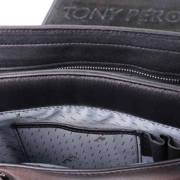 Чоловіча сумка через плече з м'якої натуральної шкіри Tony Perotti 20845_1 (9207-24 nero) Чорний 20845_1 фото